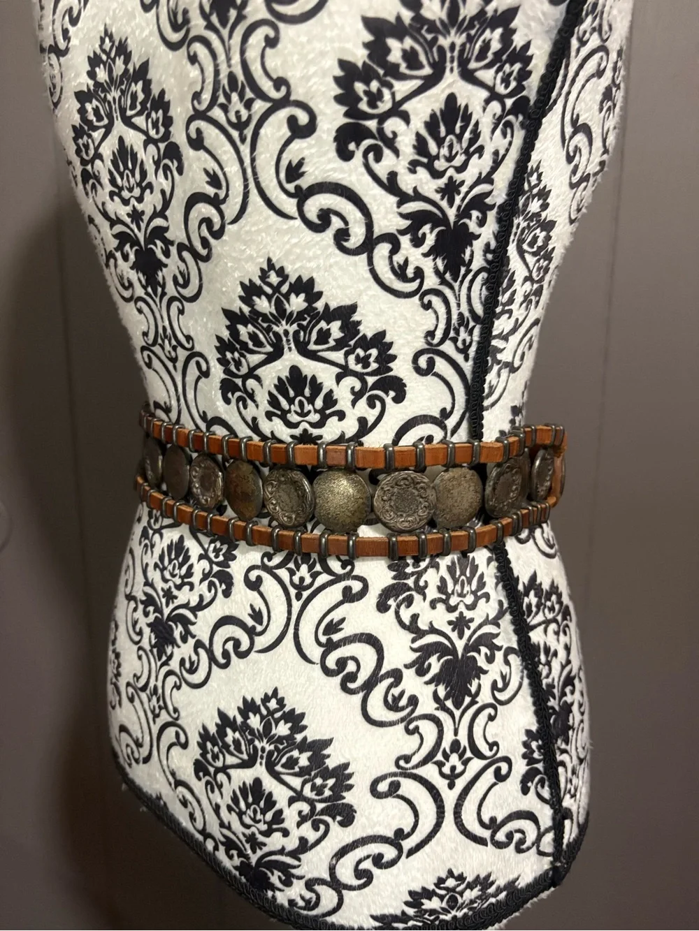 Vintage Western Leather Concho Belt